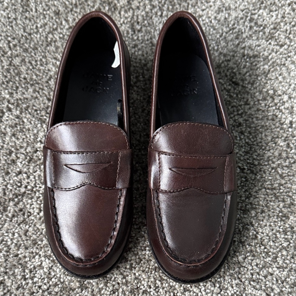 Janie and Jack Dark Brown Dress Loafers